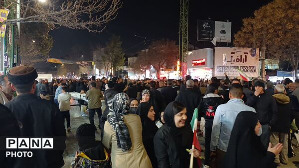 دسته های عزاداری شبانه در تجمع شهرستان نیشابور 