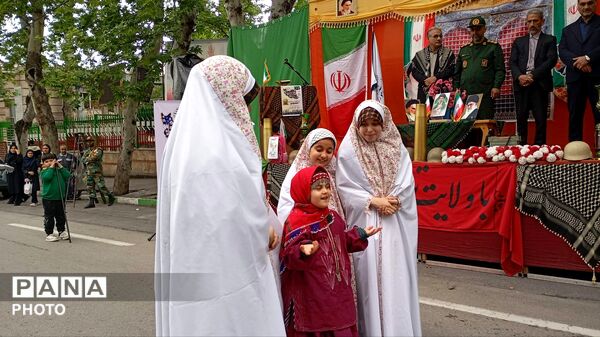 رژه اقتدار دختران معصومی در گرگان