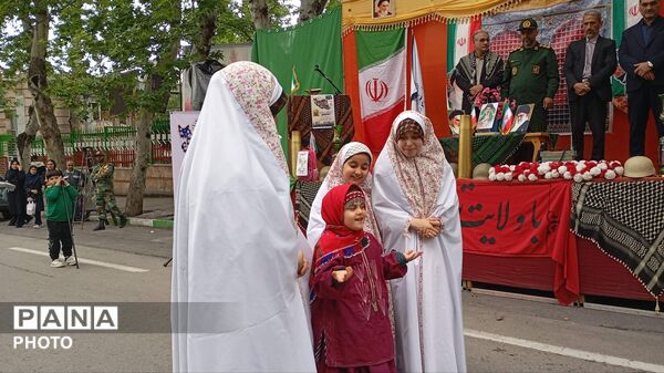 رژه اقتدار دختران معصومی در گرگان