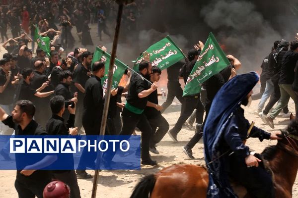 مراسم خیمه سوزی هیات «خیام الحسین» در قم