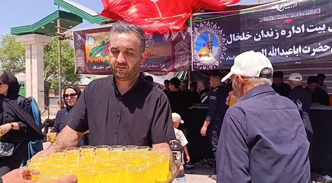 آیین پیاده روی جاماندگان اربعین حسینی در خلخال
