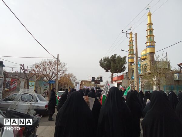طنین صدای مردم شهرستان کندر در روز قدس