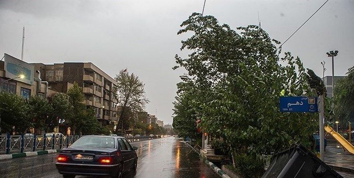 باد شدید و باران‌های پراکنده در راه تهران