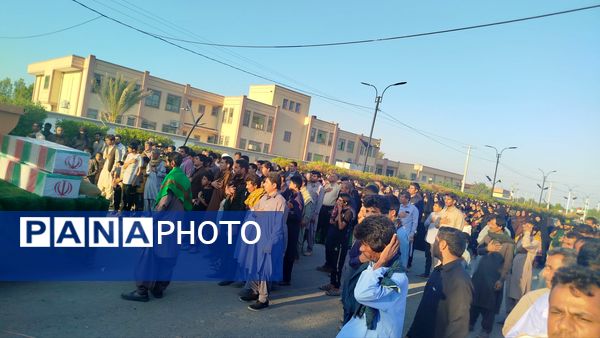 تشییع شهدای گمنام در بخش چاه‌دادخدا