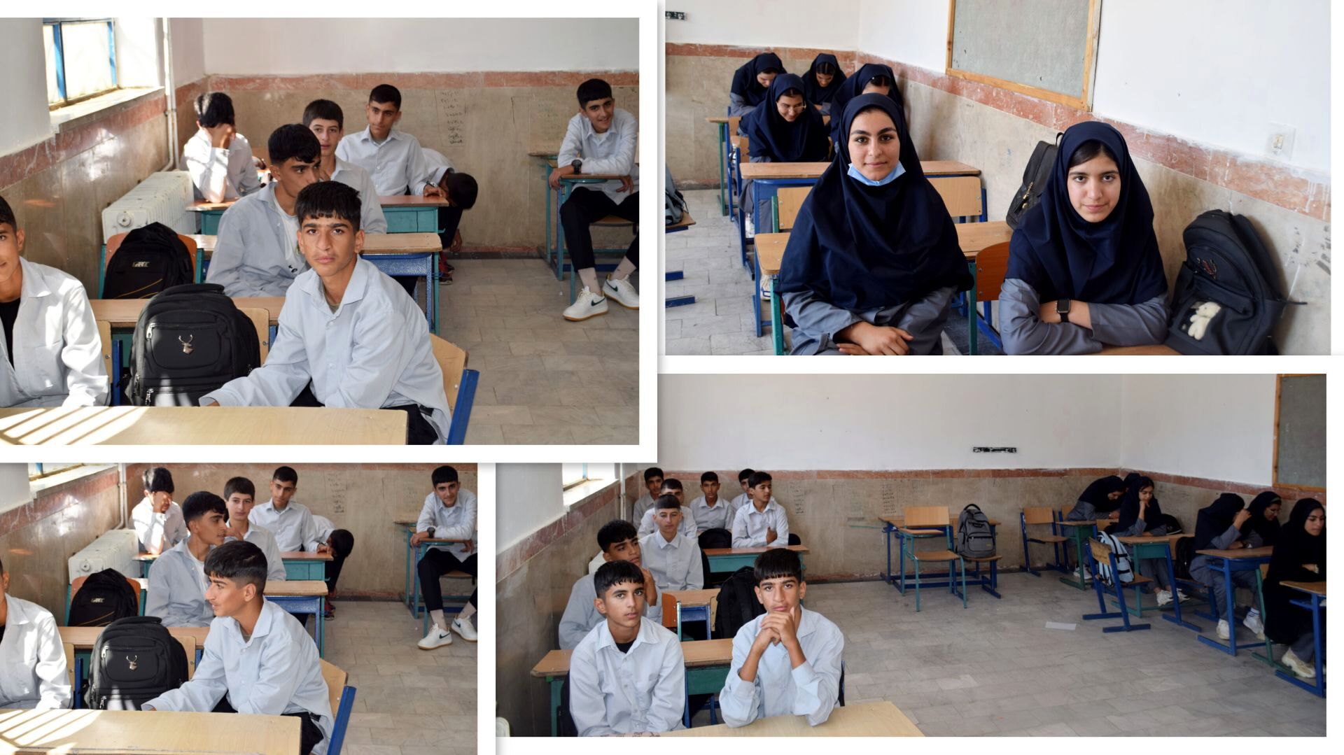  عکس یادگاری کلاس نهم آیت‌الله کاشانی