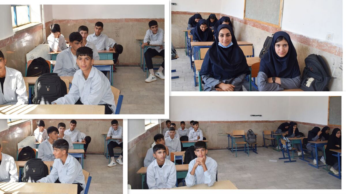  عکس یادگاری کلاس نهم آیت‌الله کاشانی
