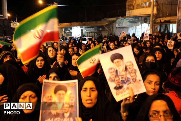  ادای احترام به ارتحال رهبر معظم انقلاب در شهرستان لنده 