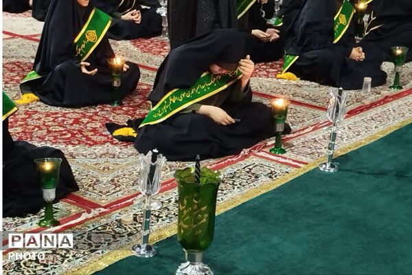 آیین لاله‌گردانی در شام غریبان امام رضا(ع)