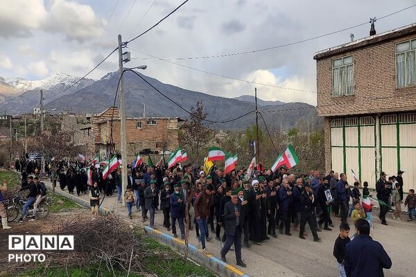 مراسم راهپیمایی اربعین شهادت قائد امت در شهر بار نیشابور-۱