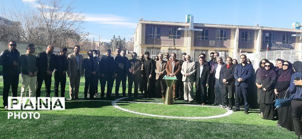 افتتاحیه زمین چمن در دبستان پسرانه گلستان ناحیه ۷ آموزش و پرورش مشهد مقدس 