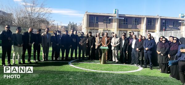 افتتاحیه زمین چمن در دبستان پسرانه گلستان ناحیه ۷ آموزش و پرورش مشهد مقدس 