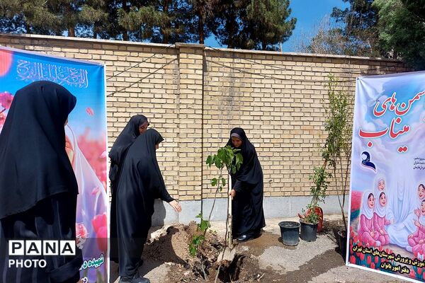 کاشت نهال به یاد یاسمن‌های میناب و شهیده دانش‌آموز نازنین زهرا سیفی 