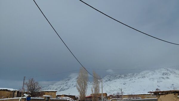 بارش اولین برف پاییزی در روستای نورآباد شازند