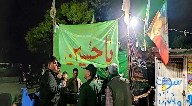 خدمت رسانی موکب حسینیه شهدای شهر بار نیشابور در اجتماعات شبانه