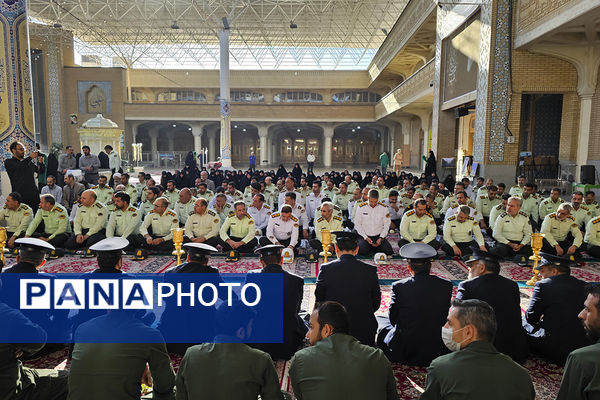 آیین گرامیداشت سالروز طوفان الاقصی با حضور کارکنان پلیس در قم