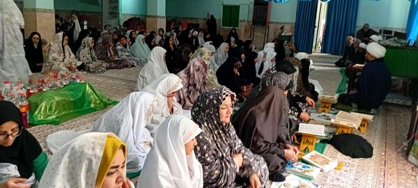 بازدید امام جمعه خلیل آباد از معتکفین مسجد جامع روستای نقاب