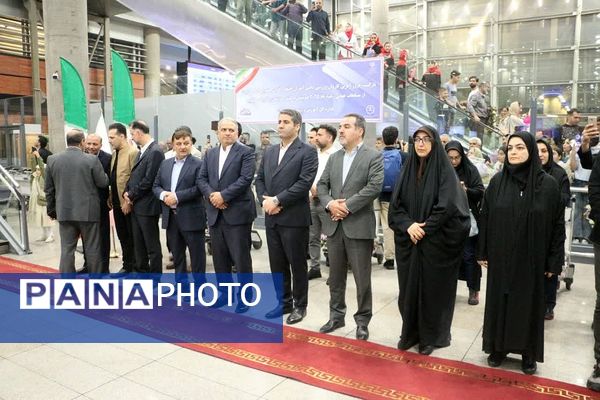 مراسم استقبال از کاروان ورزشی دانش‌آموزی «امید ایران» به میزبانی ناحیه دو شهرری 