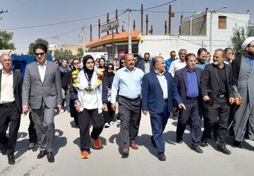 استقبال باشکوه درگزینی‌ها از بانوی مدال‌آور