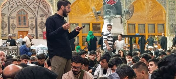 مراسم وداع کاروان فرستادگان امام رضا علیه السلام در نجف