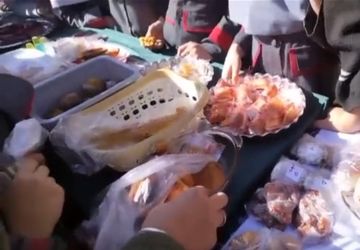 بازارچه دانش‌آموزی در دبستان مرضیه شهرستان زاوه روستا ساق