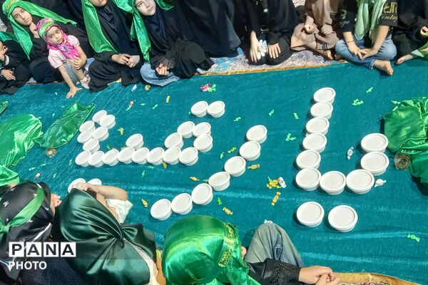 سفره‌ روضه حضرت رقیه (س) در صحن مطهر امامزاده جعفر بن موسی الکاظم (ع) پیشوا
