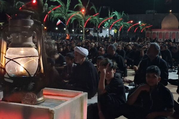 برگزاری مراسم شب هفتم محرم در روستای حاجی آباد