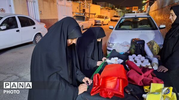 موکب دبیرستان دخترانه عفت در سوگ رهبر شهیدمان