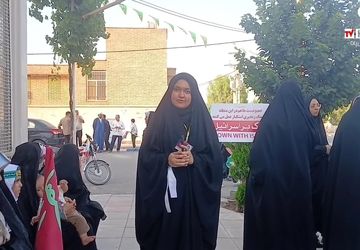 راهپیمایی حماسی علوی در روستای صرم قم