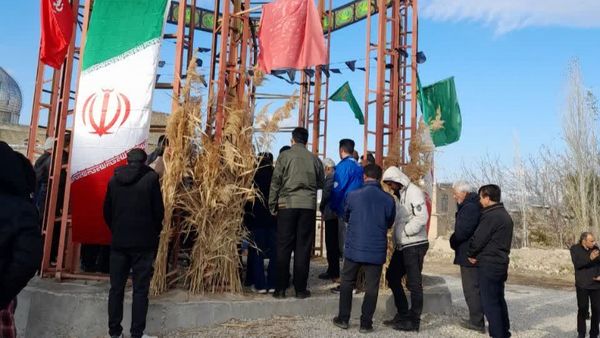 مراسم بزرگداشت سومین روز تدفین شهید گمنام در شهر قاضی