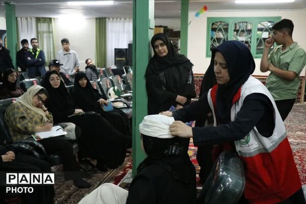 دومین کارگاه رایگان امداد و نجات در مسجد یا قمربنی هاشم(ع) کمالشهر کرج