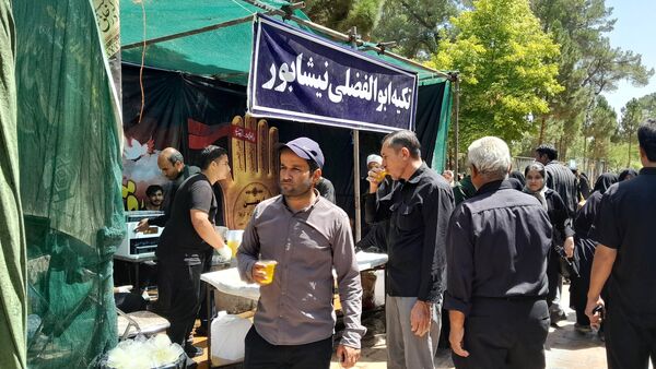 مواکب فرهنگی و پذیرایی در روز اربعین در امامزاده محروق و ابراهیم نیشابور 