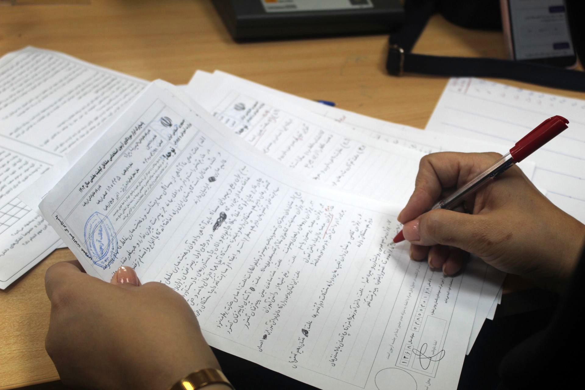 جزئیات تصحیح اوراق آزمون موردکاوی