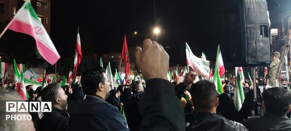 مراسم باشکوه وداع با پیکر دو شهید مطهر در نیشابور 