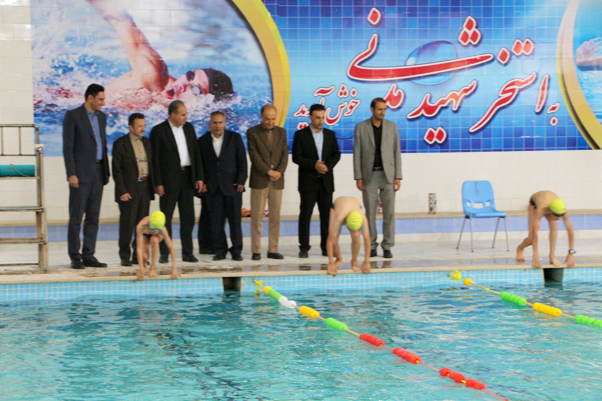آیین بازگشایی استخر شهید مدنی ناحیه ۵ تبریز