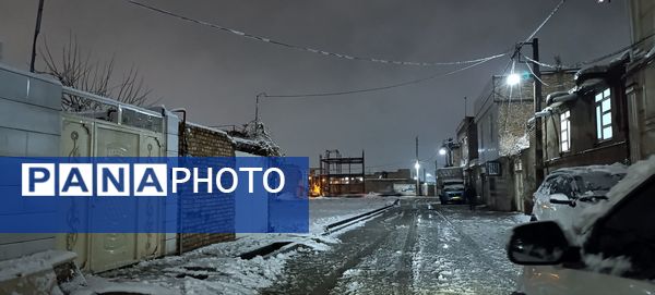 شبی برفی در نیشابور 